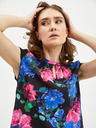 Orsay Camicetta floreale rosa e nera da donna ORSAY