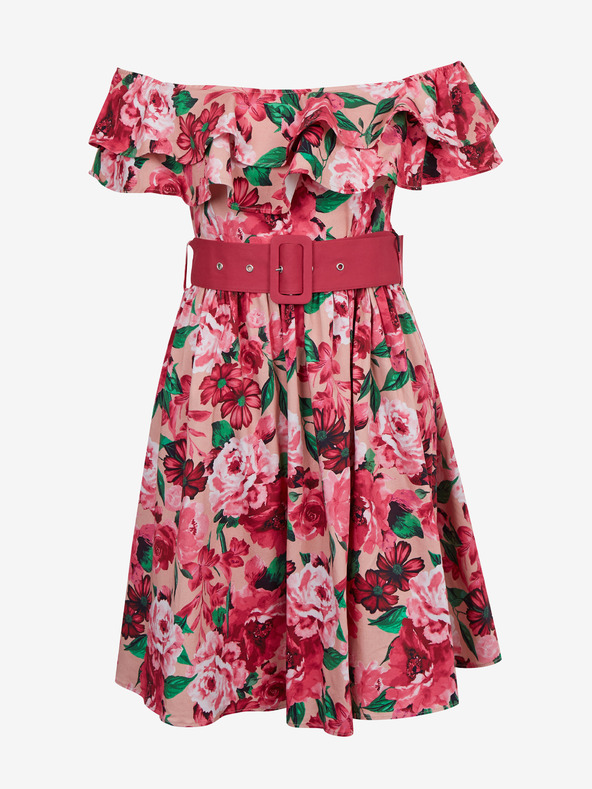 Orsay Abito floreale da donna rosa scuro ORSAY