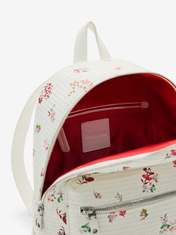 Desigual Zaino Bianco Donna Floreale Desigual Delirium Mombasa Mini