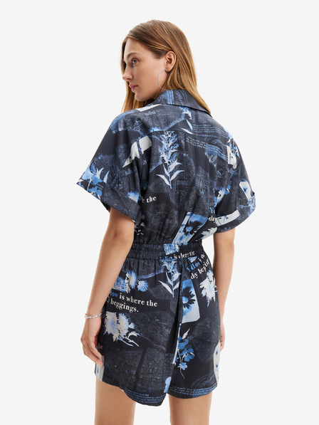 Desigual Tuta da donna blu scuro a fantasia Desigual Napoles