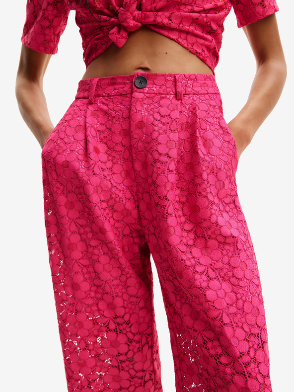 Desigual Pantaloni in pizzo rosa scuro Desigual da donna Dharma