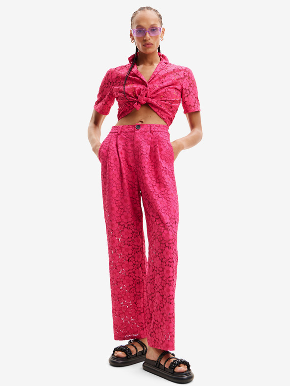 Desigual Pantaloni in pizzo rosa scuro Desigual da donna Dharma