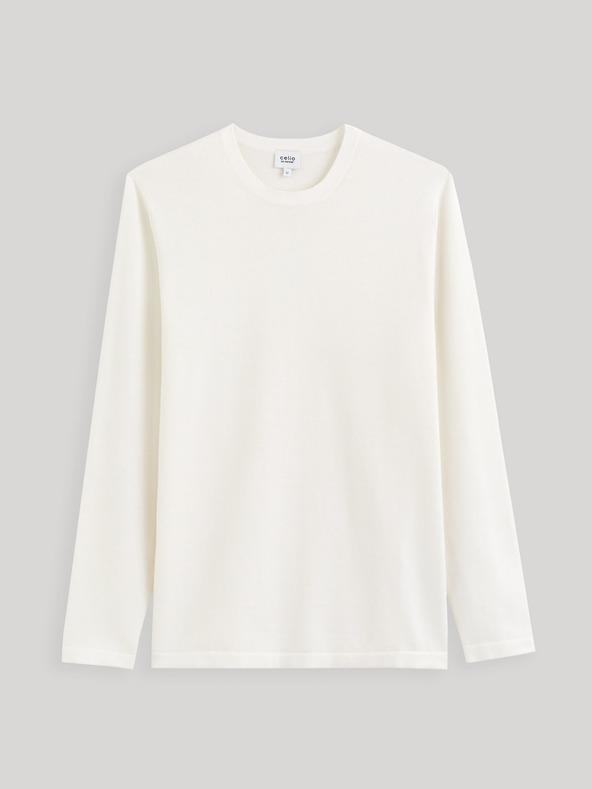 Celio Maglione basic da uomo bianco Celio Gewells