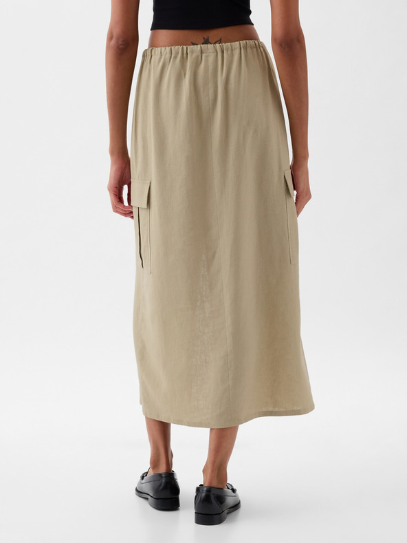 GAP Utility linen midi skirt GAP