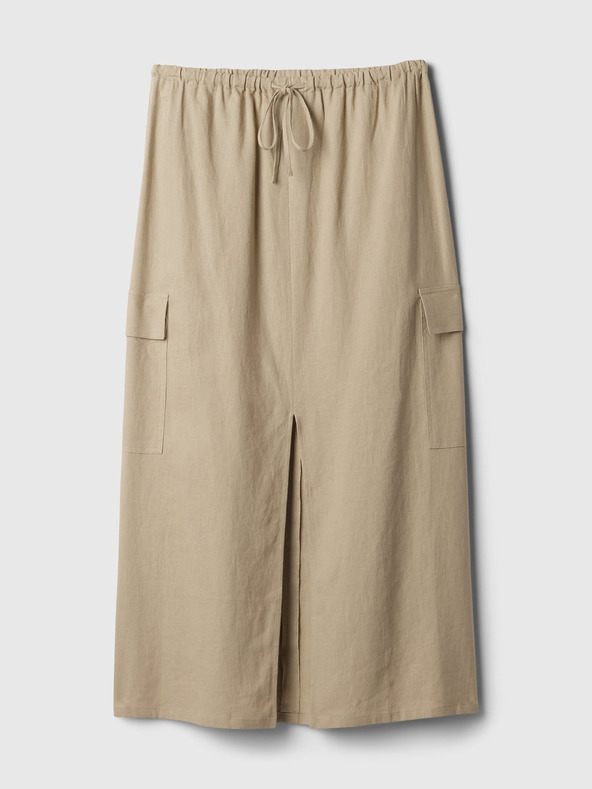 GAP Utility linen midi skirt GAP