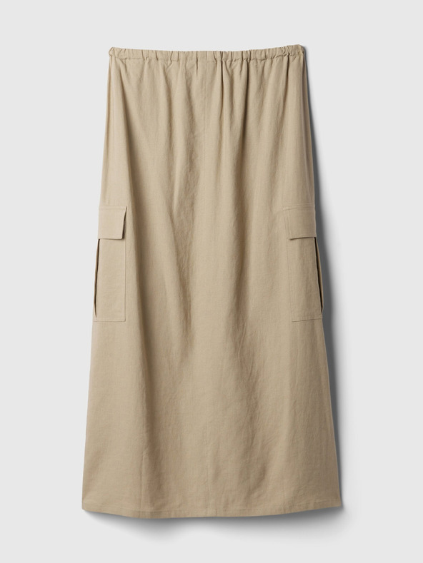 GAP Utility linen midi skirt GAP
