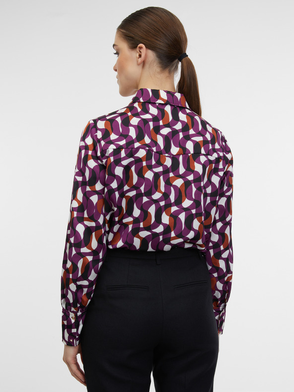 Orsay Camicia da donna viola a fantasia ORSAY