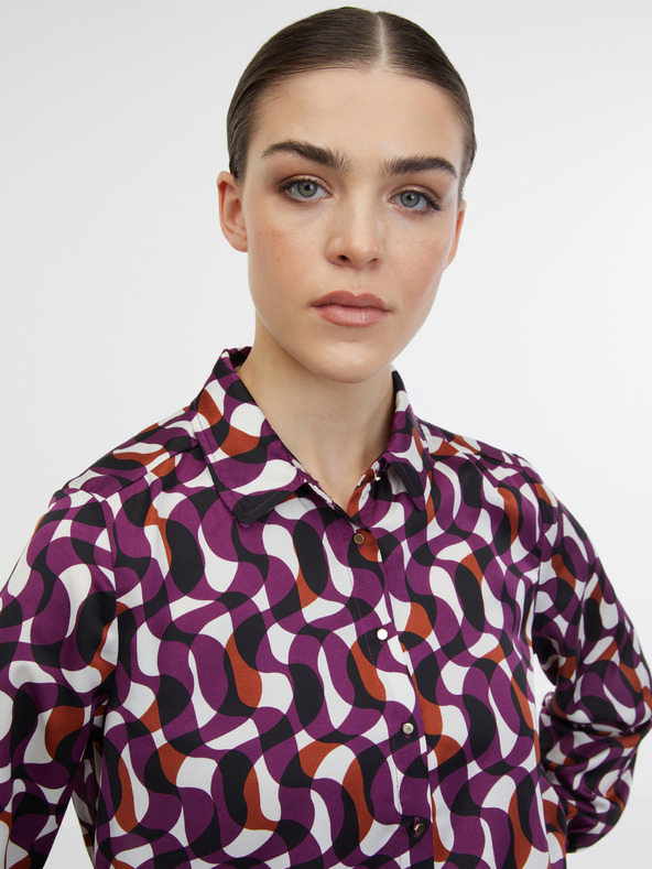 Orsay Camicia da donna viola a fantasia ORSAY