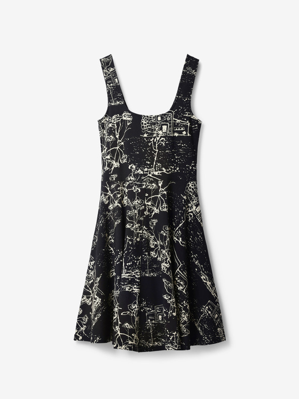 Desigual Abito fantasia crema e nero da donna Desigual Tually