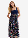Desigual Maxi abito floreale da donna blu scuro Desigual Vancouver