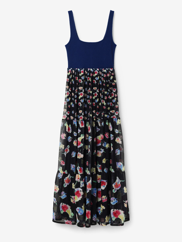 Desigual Maxi abito floreale da donna blu scuro Desigual Vancouver