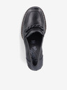 Rieker Mocassini con tacco in pelle nera da donna Rieker