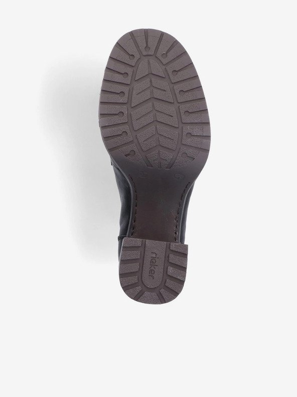 Rieker Mocassini con tacco in pelle nera da donna Rieker