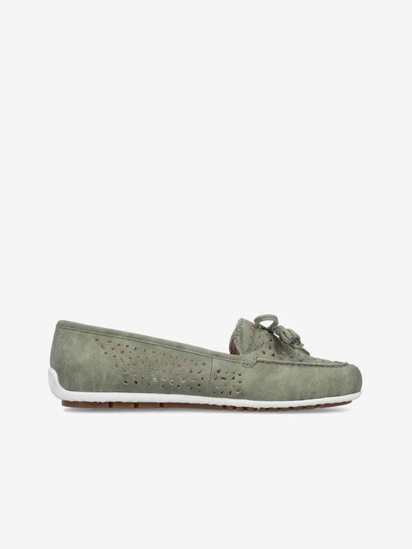 Rieker Mocassini da donna verdi in pelle scamosciata Rieker