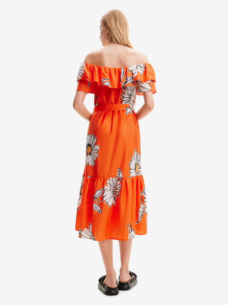 Desigual Abito midi floreale da donna arancione Desigual Georgeo