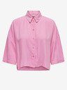 ONLY Camicia cropped rosa da donna ONLY Astrid