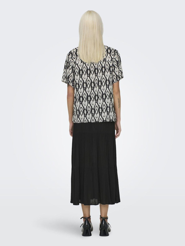 ONLY Camicetta nera a fantasia da donna SOLO Susan