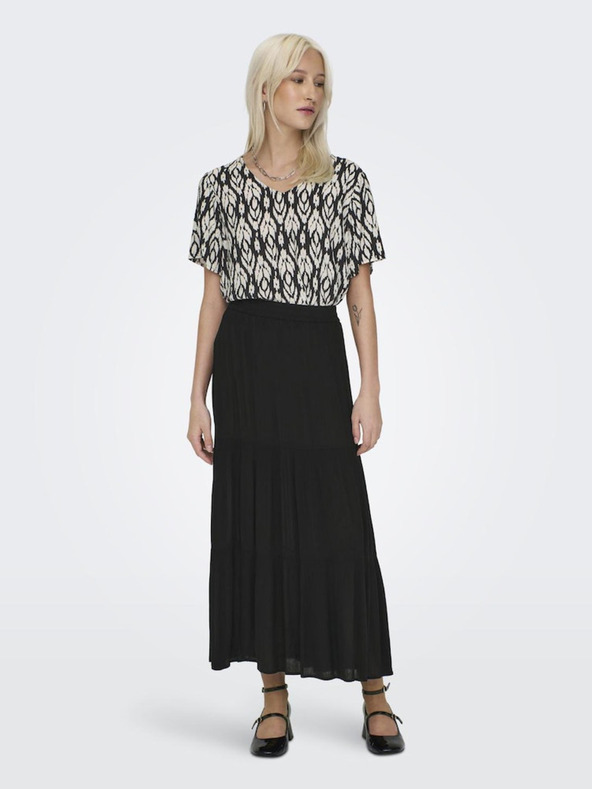 ONLY Camicetta nera a fantasia da donna SOLO Susan