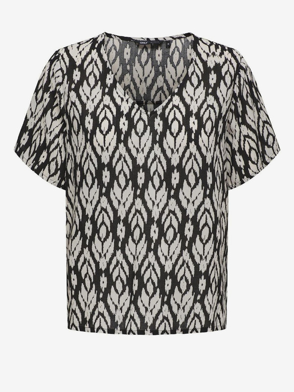 ONLY Camicetta nera a fantasia da donna SOLO Susan