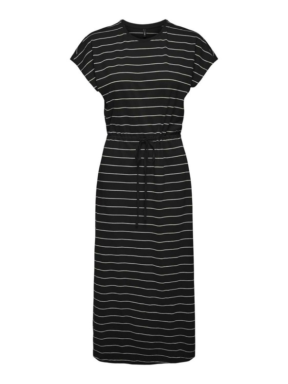 ONLY Maglietta midi a righe nera da donna SOLO MAGGIO