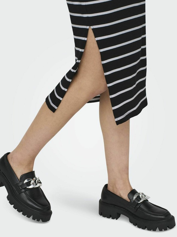 ONLY Abito midi nero a righe da donna ONLY Belfast