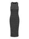 ONLY Abito midi nero a righe da donna ONLY Belfast