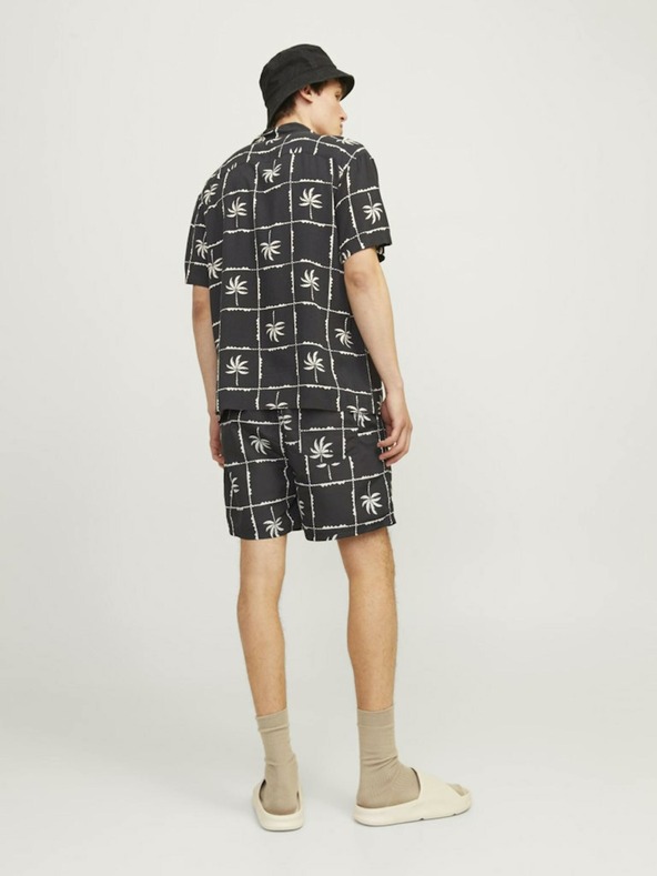 Jack & Jones Costume da bagno nero a fantasia da uomo Jack & Jones Fiji