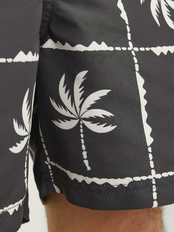 Jack & Jones Costume da bagno nero a fantasia da uomo Jack & Jones Fiji