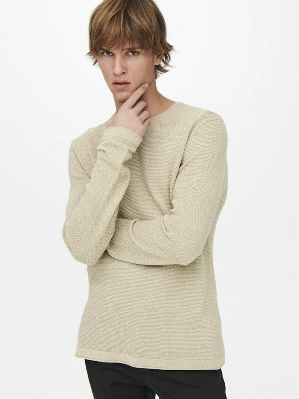 ONLY & SONS Maglione beige da uomo ONLY & SONS Panter