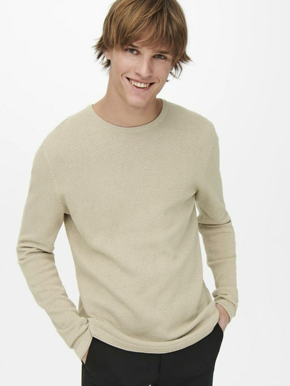 ONLY & SONS Maglione beige da uomo ONLY & SONS Panter
