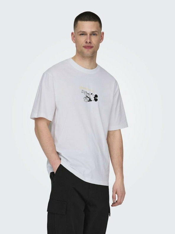ONLY & SONS Maglietta ONLY & SONS Disney bianca da uomo