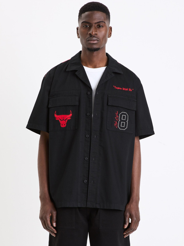 Celio Camicia Celio NBA Chicago Bulls nera da uomo