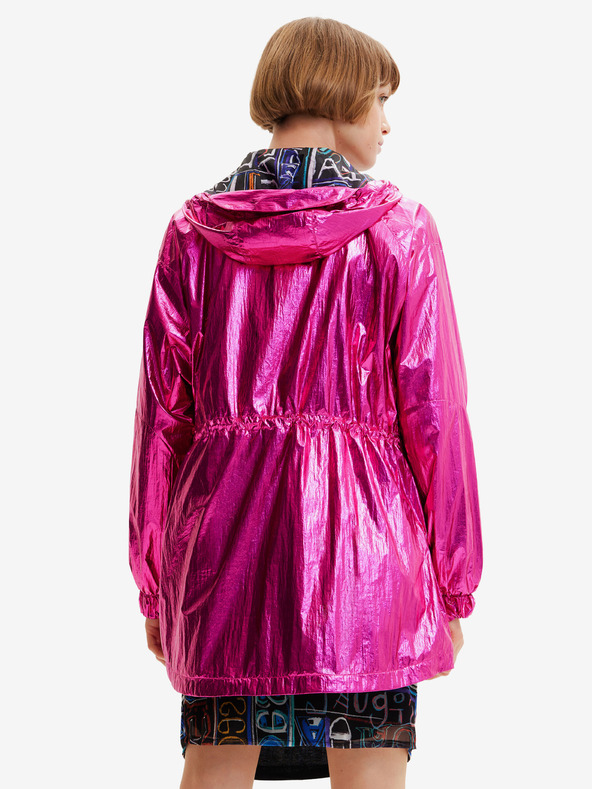 Desigual Parka metallizzato da donna Desigual Ontario rosa scuro