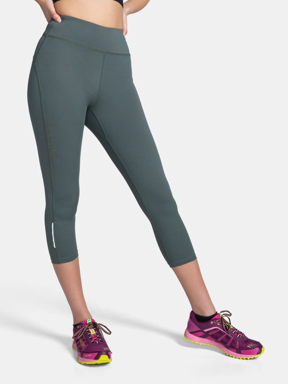 Kilpi Leggings sportivi a tre quarti da donna verde scuro Kilpi AMIRA