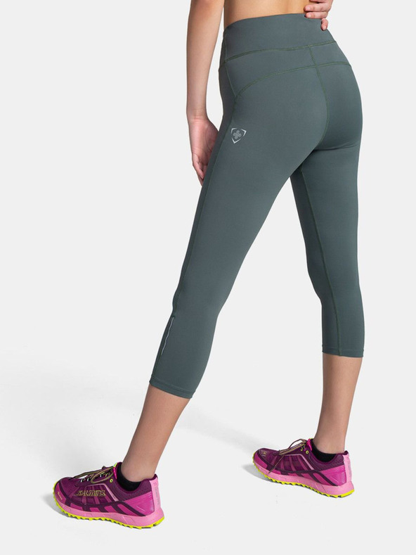 Kilpi Leggings sportivi a tre quarti da donna verde scuro Kilpi AMIRA