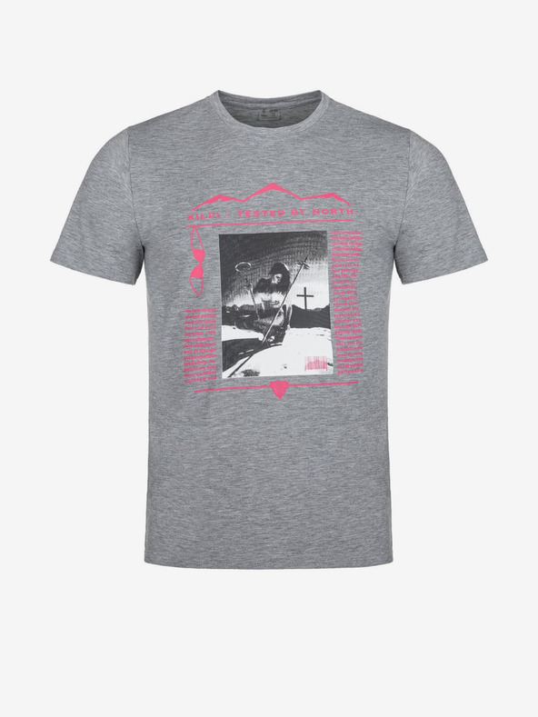 Kilpi Maglietta stampata grigia da uomo Kilpi BLADE