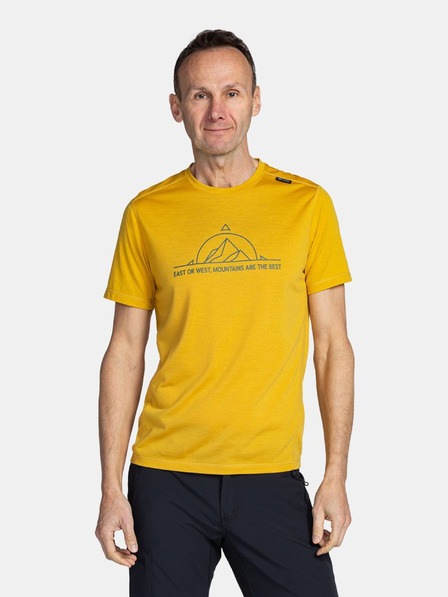 Kilpi Camicia sportiva gialla da uomo stampata Kilpi MERIN