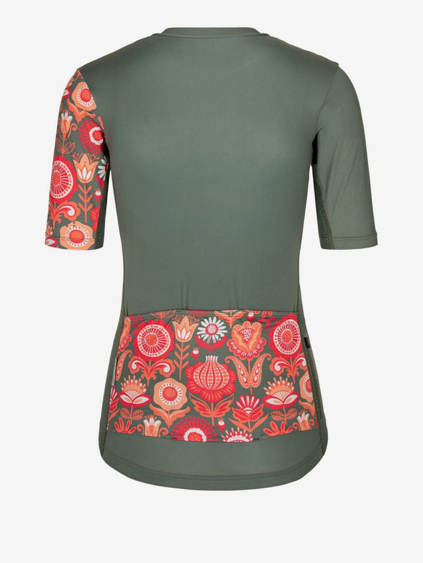 Kilpi Maglia da ciclismo floreale da donna color kaki Kilpi ORETI