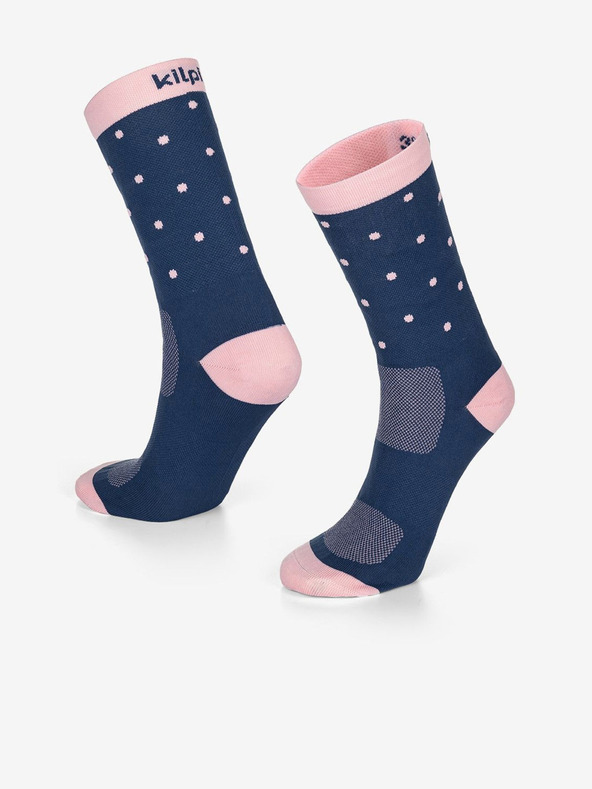 Kilpi Calzini unisex a pois rosa e blu Kilpi DOTS