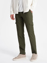 Ombre Clothing Pantaloni cargo da uomo verde scuro Ombre Clothing