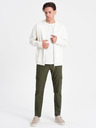 Ombre Clothing Pantaloni cargo da uomo verde scuro Ombre Clothing