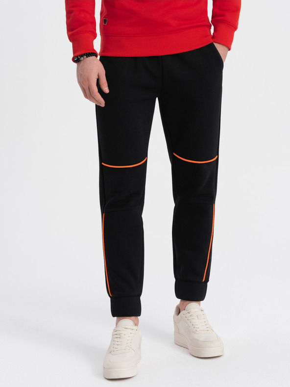 Ombre Clothing Pantaloni sportivi da uomo neri Ombre Clothing