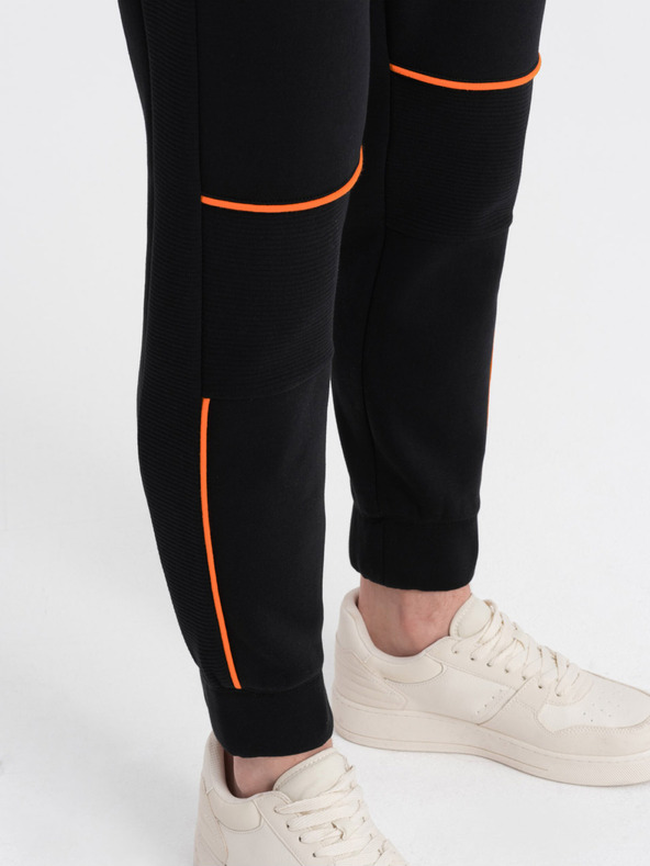 Ombre Clothing Pantaloni sportivi da uomo neri Ombre Clothing