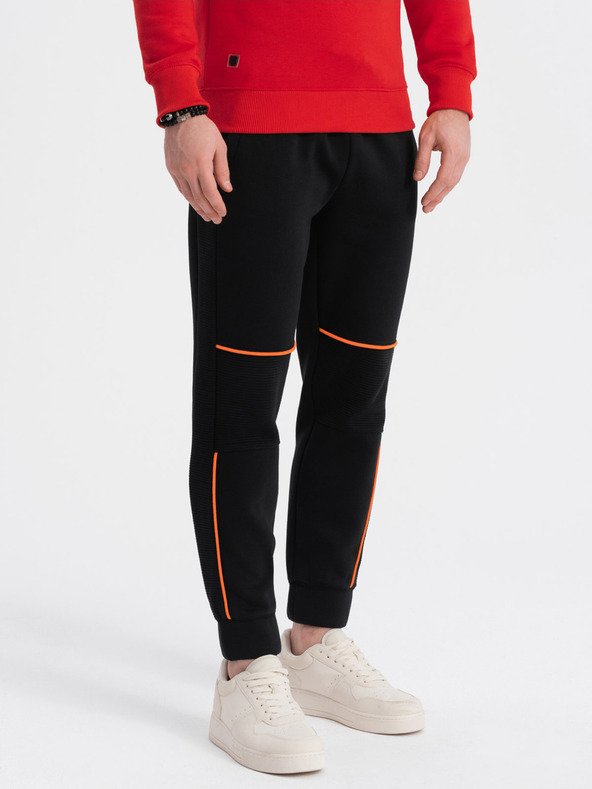 Ombre Clothing Pantaloni sportivi da uomo neri Ombre Clothing