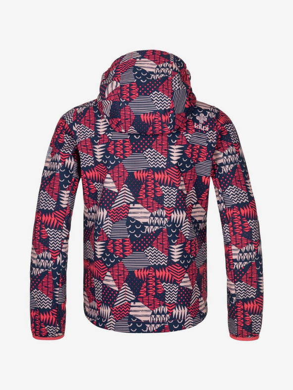 Kilpi Giacca softshell fantasia blu e rosa da bambina Kilpi RAVIA
