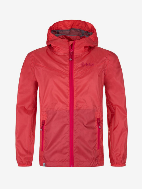 Kilpi Giacca impermeabile leggera rossa da bambina Kilpi DENERI