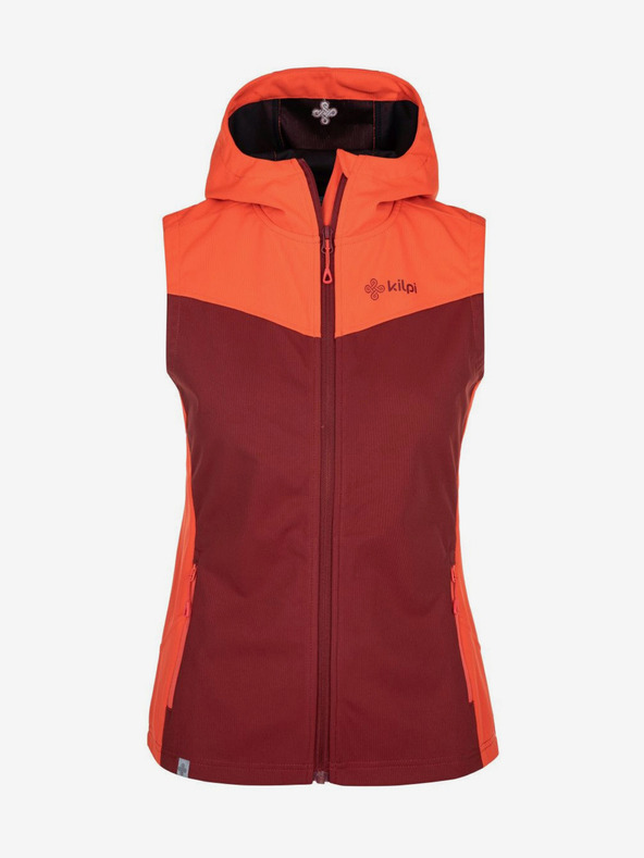 Kilpi Gilet softshell da donna arancione e vino Kilpi CORTINA