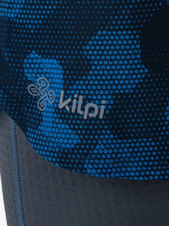 Kilpi Pantaloncini da corsa 2in1 a fantasia da uomo blu scuro Kilpi BERGEN