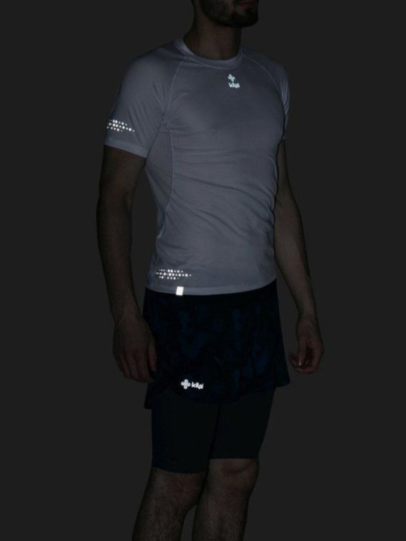 Kilpi Pantaloncini da corsa 2in1 a fantasia da uomo blu scuro Kilpi BERGEN