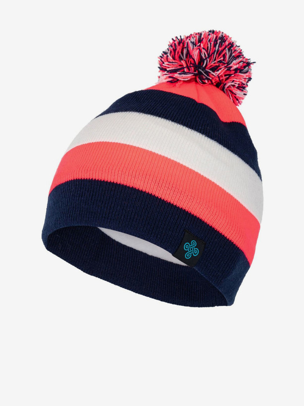 Kilpi Cappello invernale per bambini blu e rosa con pompon Kilpi OTIS